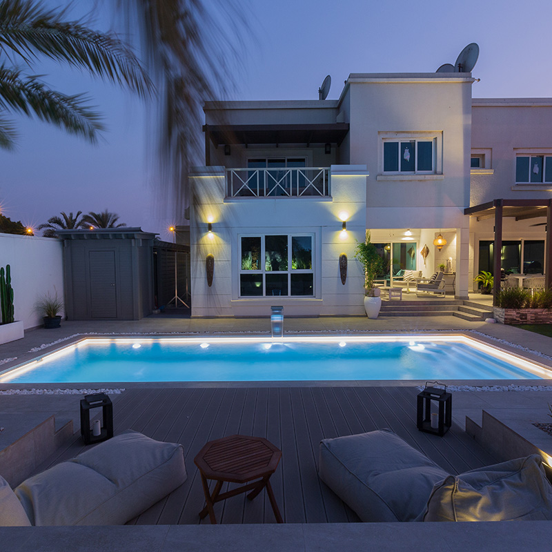 Zen Villa pool and landscaping in Sharjah