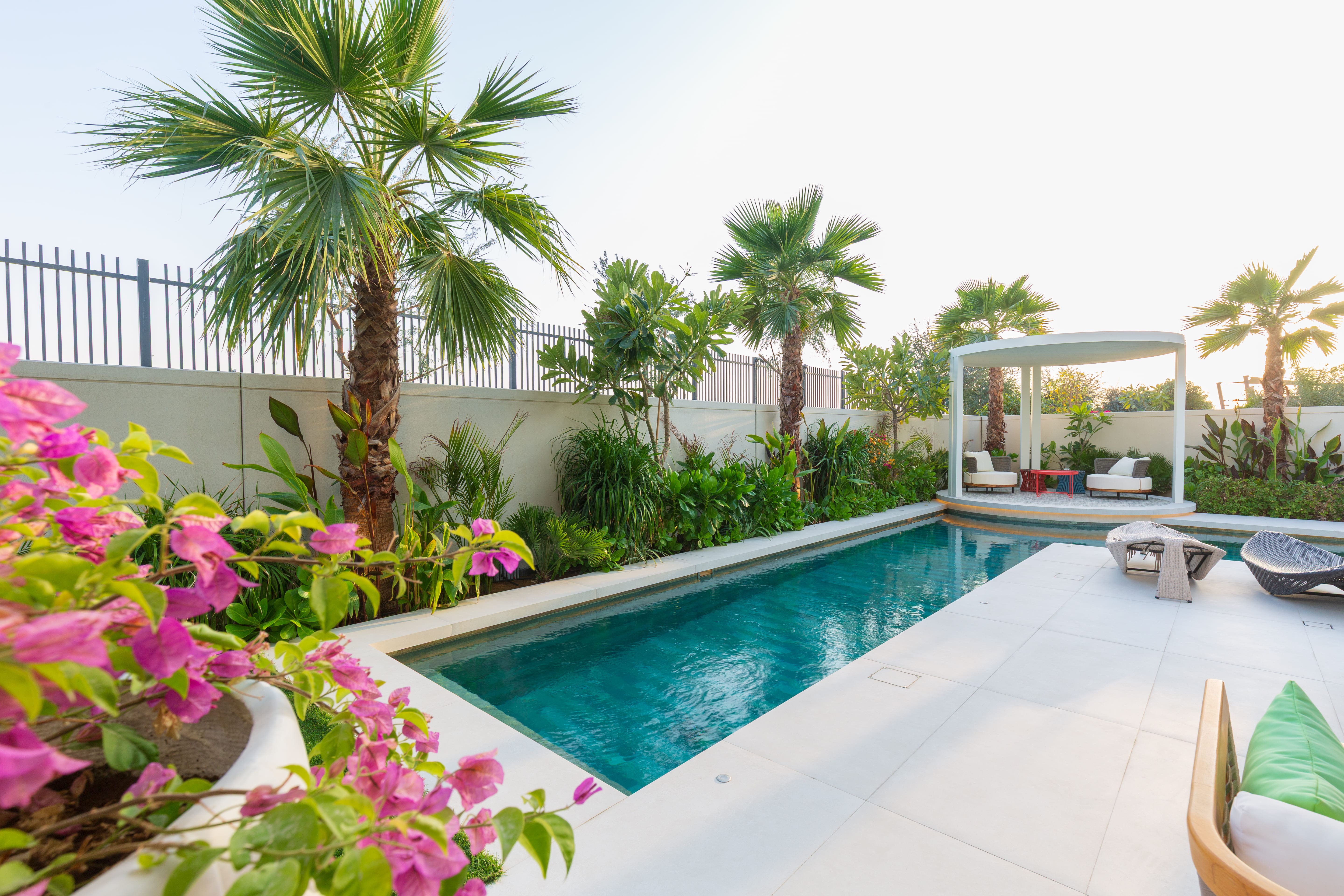 Complete pool garden design in Tilal Al Ghaf